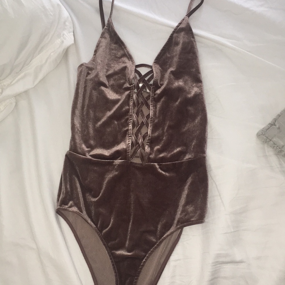 F21 Velvet Body Suit